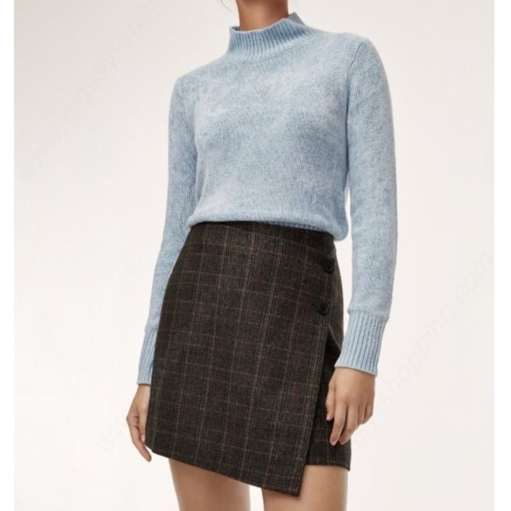 Wilfred - "Claudette Green Check" Wrap Plaid Skirt